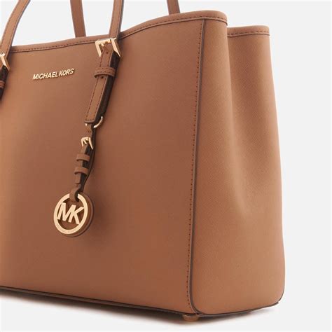 michael kors jet set leather tote luggage|Michael Kors travel tote large.